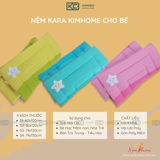 Nệm Trẻ Em KimHome Cho Bé Trải Nôi Cũi, Đi Học Mầm Non, Bán Trú Tiểu Học Các Mẫu Vải Cotton Và Kara