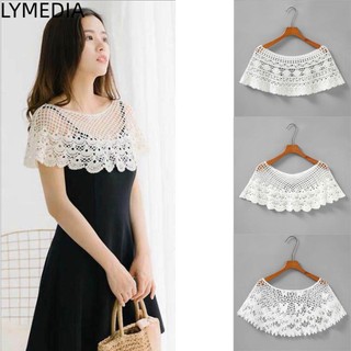 LYMEDIA Shrug Poncho Nữ Ren Rỗng Ra Smock