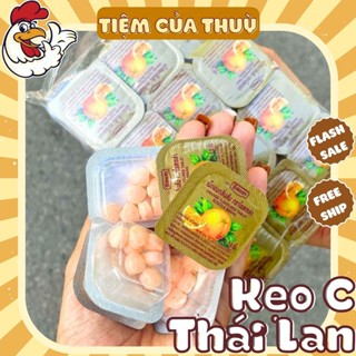 Lốc 24 Kẹo Vitamin C Trái Tim Roscela Cam của Thái Lan, Kẹo C Vị Cam Thái Lan Tuổi Thơ
