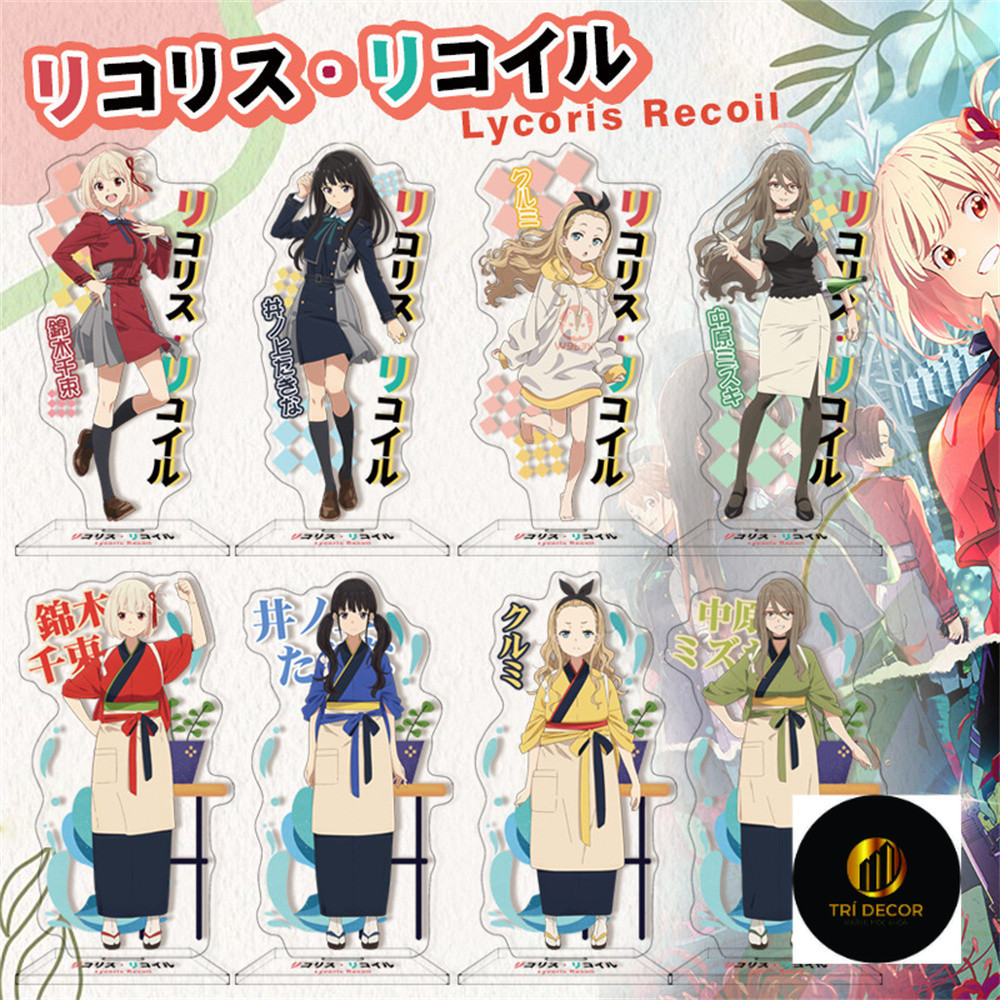 Móc Khoá, Standee, Tranh Kính Mô Lycoris Recoil Nishikigi Chisato Inoue Takina Kurumi Manga Trang Tr