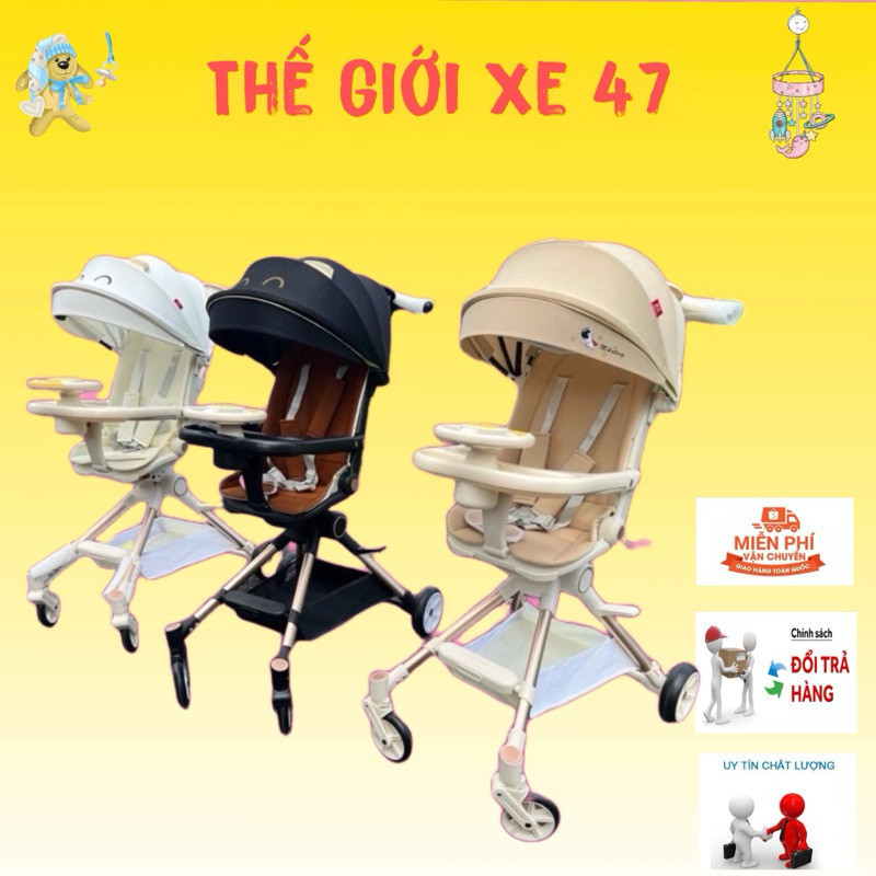 Xe đẩy K8 mẫu mới có bàn ăn dặm và vô lăng nhạc cho bé