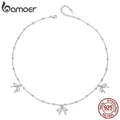 Bamoer Bạc 925 Vòng Cổ Thiết Kế Nơ Quà Tặng Trang Sức Cho Nữ.