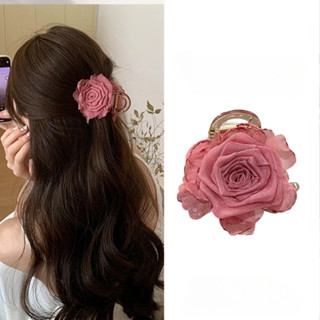 Kẹp tóc nữ hoa hồng 2025 Kẹp tóc cá mập