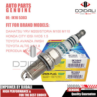   4 CÁI  Bugi DENSO IRIDIUM Bugi cho Toyota AVANZA Honda CITY WISH ALTIS VIOS DAIHATSU YRV IK16 5303  
