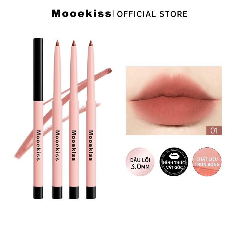 [MOOEKISS] Chì kẻ viền môi Mooekiss Lip Liner Màu Nude Chống Thấm Nước Không Phai Màu Trang điểm môi