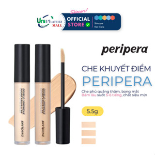TẶNG MÚT TÁN MINI - Kem Che Khuyết Điểm PERIPERA Double Longwear Cover Concealer Che Quầng Thâm