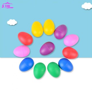 【UTHU】Maracas Rattle Easter Sound Egg 12 Pcs Latin Hand Percussion Musical Instrument