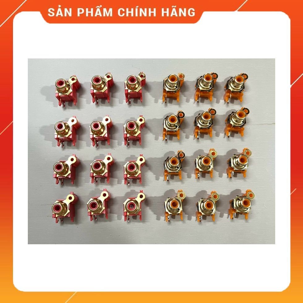 [ 4 cái ]  JACK RCA , JACK AV , JACK HOA SEN ( 1 ĐẦU MẠ VÀNG XỊN XÒ )