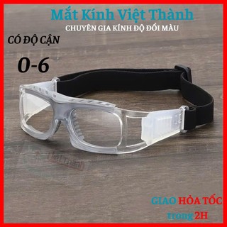   CÓ SẴN ĐỘ CẬN  Kính chơi thể thao chơi bóng đá CHỐNG GÃY dành cho mắt nhỏ Mắt Kính Việt Thành A2836 