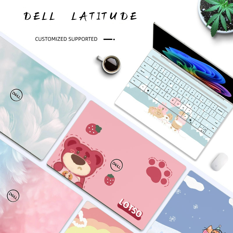 Màu trơn trong suốt Sliver màu đen Máy tính xách tay Máy tính xách tay Vinyl Skin Sticker cho Dell L