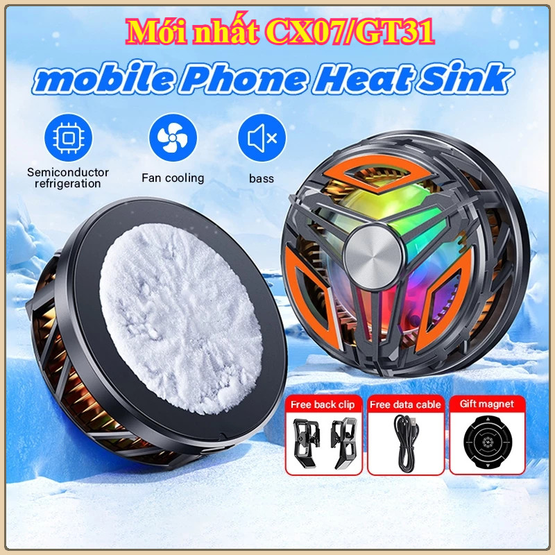 2025mới nhất【COD】Quạt tản nhiệt điện thoại sò lạnh GT31/CX07