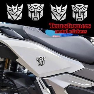 Transformers miếng dán kim loại Autobots Decepticons miếng dán nhôm cho cửa sổ ô tô cửa sau xe máy bình xăng tiêu đề sửa đổi miếng dán phụ kiện xe máy
