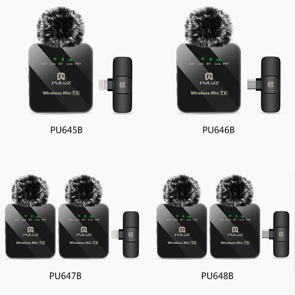 Micro Puluz không dây điện thoại cài áo khử nhiễu chống ồn nhỏ gọn ghi âm livestream trợ giảng quay phim - Chính hãng | BigBuy360 - bigbuy360.vn