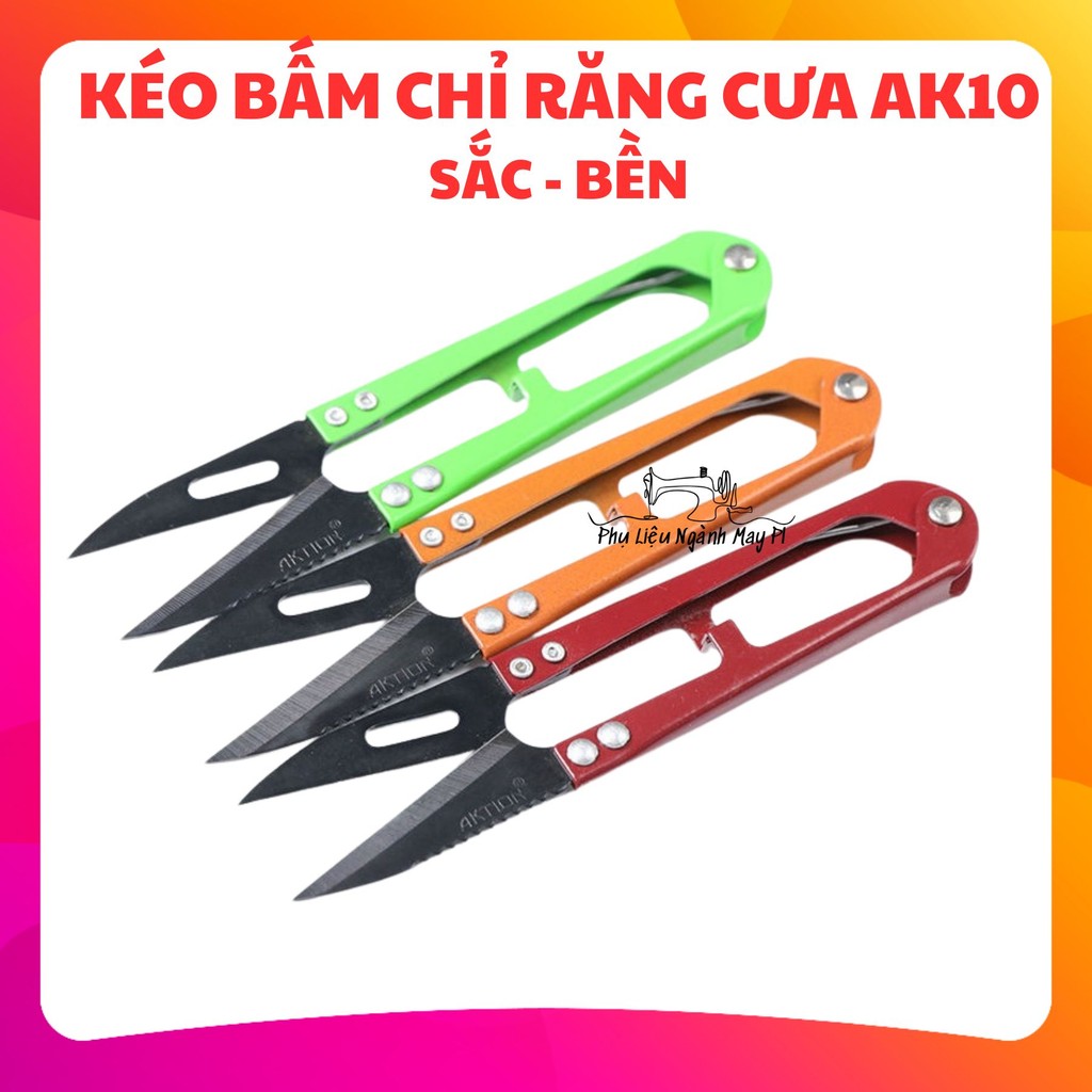 Kéo bấm chỉ , cắt chỉ răng cưa AKTION AK-210 (màu ngẫu nhiên)