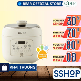 Nồi áp suất 5L Bear YLB-A50P1, 2 lòng nồi chống dính đa năng, nấu cơm hầm cháo - Chính Hãng - SSHOP SSO