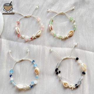 【coconut】Tự nhiên Vỏ sò Ngôi sao Phong cách nghỉ mát Có thể điều chỉnh Vòng tay Mùa hè Phụ nữ