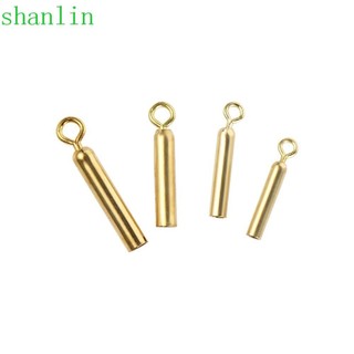 Shanlin 10 chiếc Giá đỡ phao câu cá Copper, Giá đỡ phao tự do 360 độ bằng đồng, Xoay tự do không dễ bị ăn mòn Dây câu màu đồng Ống cố định