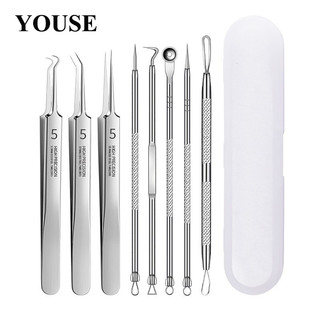Set 5 Dụng Cụ Nặn Mụn Bằng Thép Không Gỉ Chất Lượng Cao