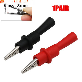 1 cặp kẹp kiểm tra đầu dây kẹp đỏ + đen cho máy kiểm tra đa mét ac dc 10a 1000v