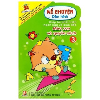 Sách kể chuyện dán hình 3 - mèo con và quyển sách