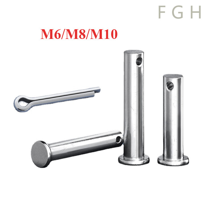 [Fghdw-1-y] Trục gài chốt chẻ, chốt định vị bắt chốt chẻ，Chốt chẻ  inox 304 M6/M8/M10