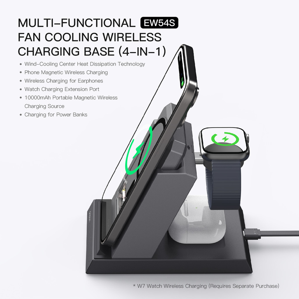Bộ sạc không dây 4 trong 1 ORSEN EW54S + Pin dự phòng Sạc không dây Powerbank 10000mAh （W7 Bộ sạc đồng hồ cần mua riêng） | BigBuy360 - bigbuy360.vn