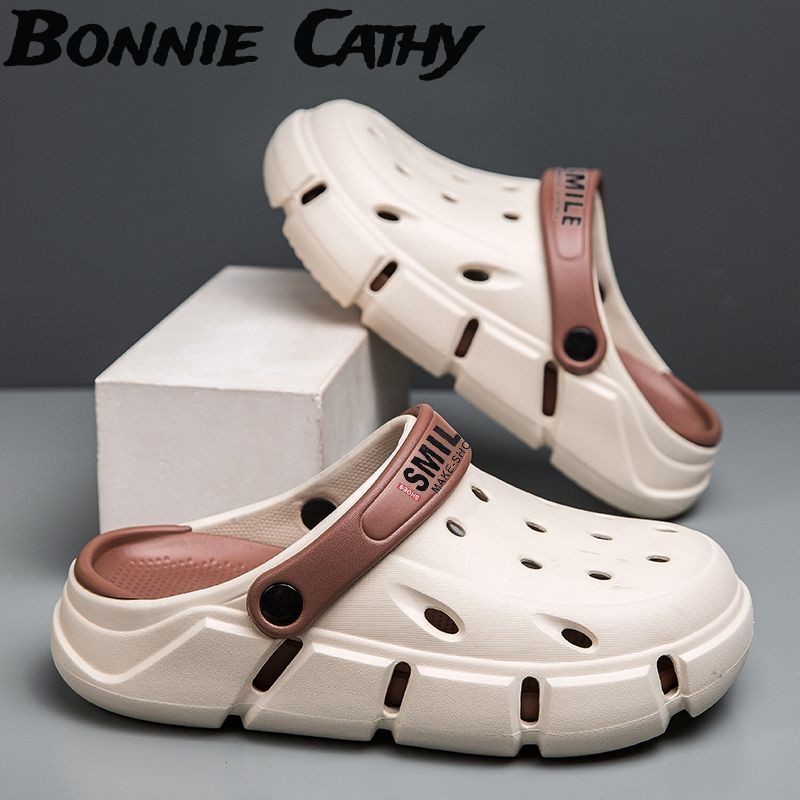 Crocs mới mặc dép đi biển chống trượt Dép đế mềm nâng EVA