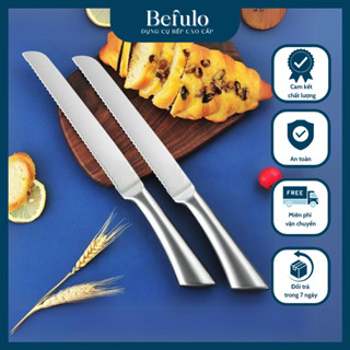 Dao Cắt Bánh Mỳ, Bông Lan Răng Cưa - Cán Gỗ & Inox Siêu Sắc, Sang Trọng