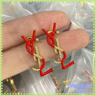 [Y-home-sl] Bông tai nguyên tố màu đỏ AAA dành cho nữ / 07290