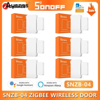 Sonoff Snzb-04 Zigbee Cảm biến cửa/cửa sổ không dây Báo động cửa ra vào và cửa sổ Báo động từ tính Máy dò cảm biến bề mặt tường trần Hệ thống an ninh Trạng thái đồng bộ hóa ứng dụng Ewelink [searson]