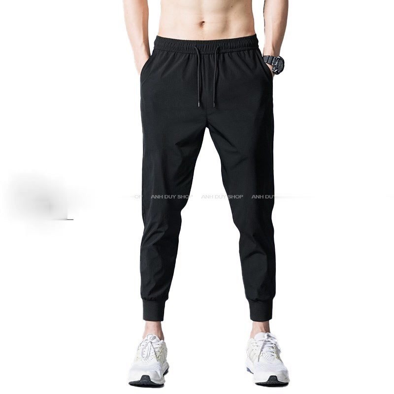 SHOP THANH HA _Quần Jogger Nam Nữ Trơn Basic Thun Poly Phong Cách Thể Dục Thể Thao Năng Động Cá Tính