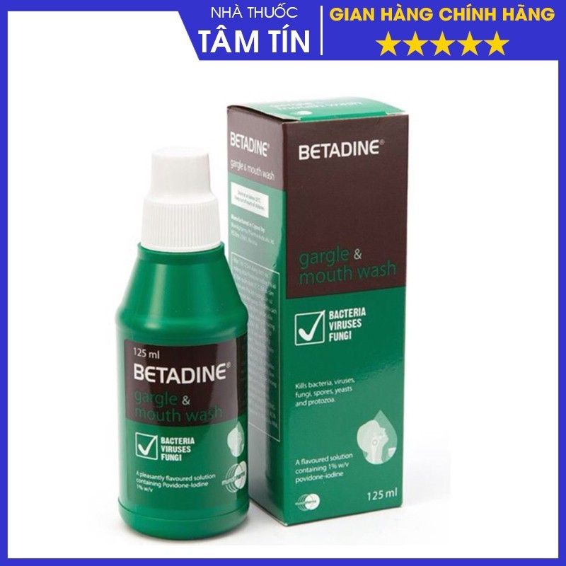 BETADIN SÚC MIỆNG & SÚC HỌNG 125ML