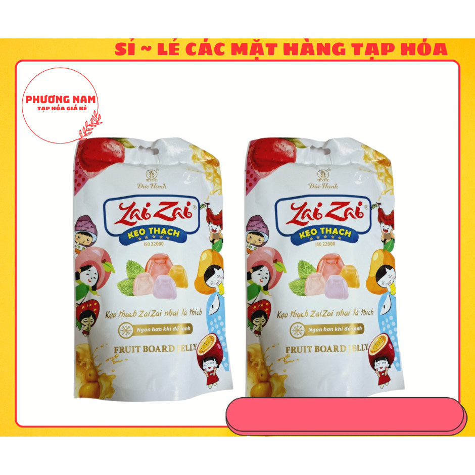 KẸO THẠCH ZAI ZAI ĐỨC HẠNH GÓI 320G ( GÓI VUÔNG / DÀI )