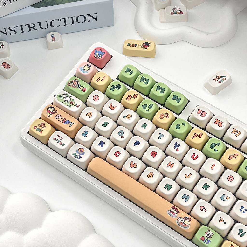 Crayon Shin-chan Keycap MOA Profile PBT Thuốc nhuộm nhiệt thăng hoa Mũ bàn phím cơ dễ thương Kawayi Keycap