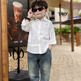  Quần jeans co giãn chỉ nổi, thiết kế form baggy, chất liệu jeans co giãn cho bé đi học đi chơi 10-23kg 4341QDB