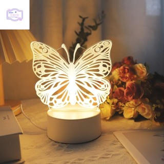 Đèn bàn TRENDYTRIBE, có điều khiển bằng cảm ứng Đèn ngủ bướm 3D hiện đại, Trang trí máy tính để bàn Tinh tế Phim hoạt hình dễ thương Đèn Led sáng tạo Phòng