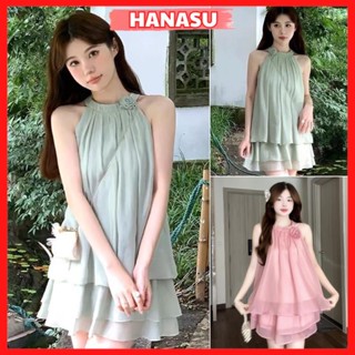 SET bộ nữ áo voan tơ cổ yếm tiểu thư phối chân váy xoè ngắn siêu bánh bèo nữ tính nhiều màu xinh xắn B378-HANASU