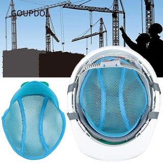 Mũ bảo hiểm GOUPDO Chèn Liner, Lớp lót mũ cứng có dây mồ hôi màu xanh, Hấp thụ mồ hôi thoải mái Có thể giặt được Lưới thoáng khí Mũ an toàn Tấm làm mát mùa hè