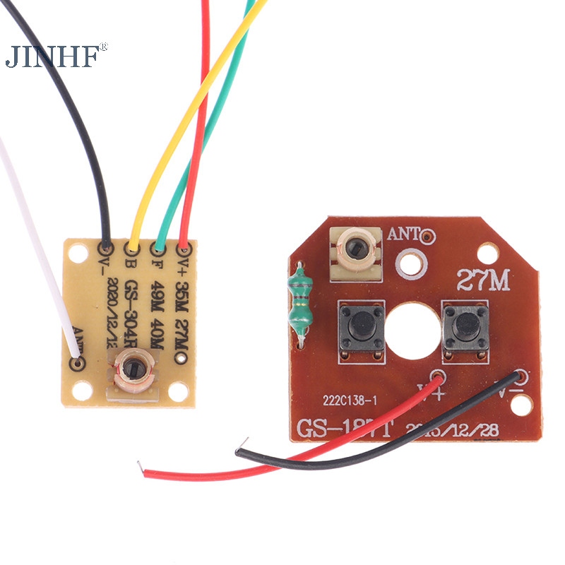Jinhf 27M 2CH rc Mạch điều khiển từ xa PCB Bộ thu tín hiệu rc Phụ tùng ô tô HOT