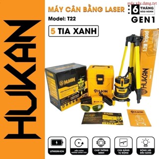 Máy cân bằng laser HUKAN T22 5 tia xanh bóng LED siêu sáng tvt Máy xây dựng