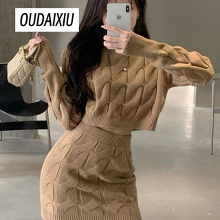 OUDAIXIU Set đồ nữ set áo kiểu  xinh Mùa đông xu hướng hàn WMJ2490ROA 37Z240912