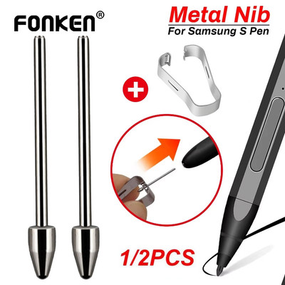 Fonken 1 / 2 Đầu Kim Loại Cho Samsung Galaxy Tab S6 / S7 / S8 / S9 / S22 / S23 / S24 / Note20 Note10 Stylus Nib
