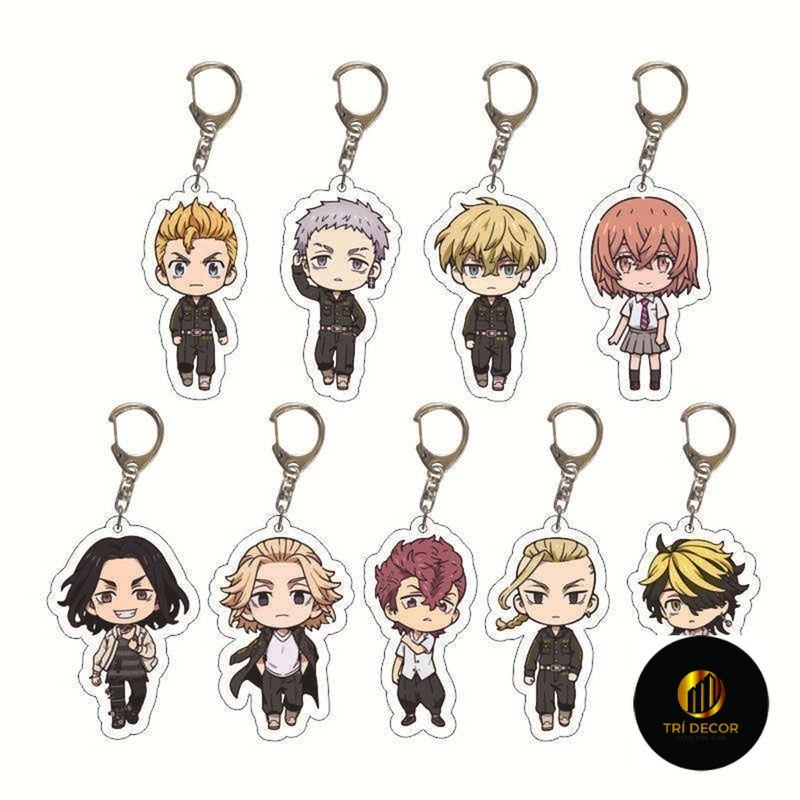 Móc Khóa Tokyo Revengers Draken Mikey Baji Mitsuya Takemichi Acrylic Móc Khóa Anime Tokyo Avengers S