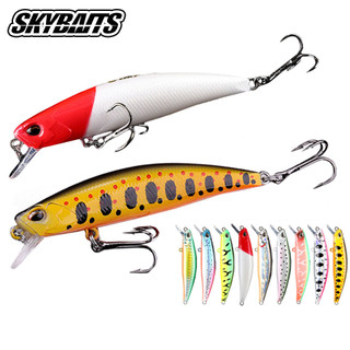 Skybaits 1 Cái 75mm / 11g Chìm Minnow Dụ Mắt 3D Mồi Cứng Có Treble Móc Câu Cá
