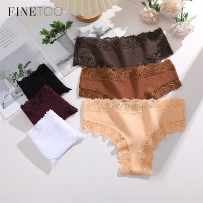 Finetoo Nữ Quần Cotton Gợi Cảm Thông Eo Thấp Quần Lót Nữ Thoải Mái Quần Lót S-XL G-string