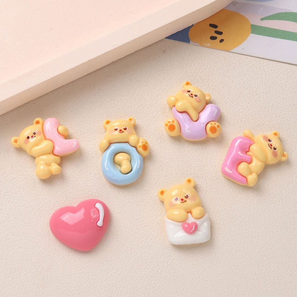 10 Bùa Nhựa Gấu Tình Yêu Cho DIY (3-93)