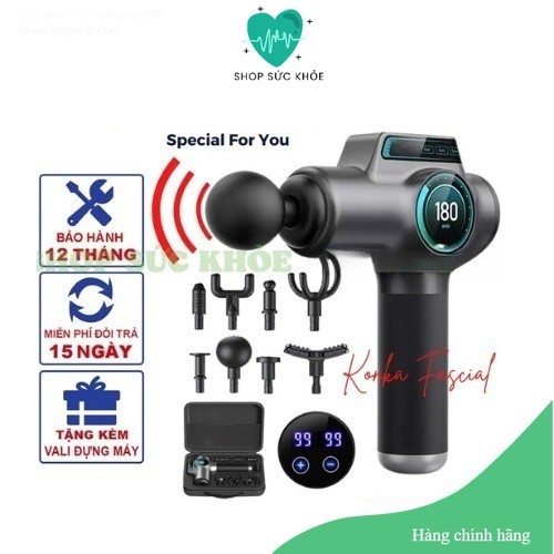 Máy massage cầm tay KONKA 8 đầu 99 cấp độ, trị đau nhức toàn thân hiệu quả, súng massage cầm tay kèm