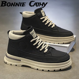 Giày Bonnie Cathy.Nam. Giày bốt Martin đế dày cao cấp. Giày dụng cụ cao cấp thoáng khí mới cho mùa thu đông. Giày bốt ngắn buộc dây thông thường phù hợp với mọi phong cách