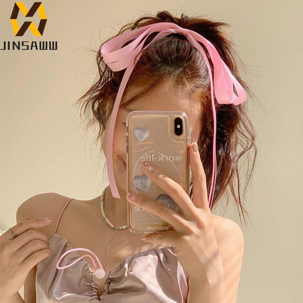 Dây Cột Tóc Đính Nơ Đơn Giản Cho Nữ