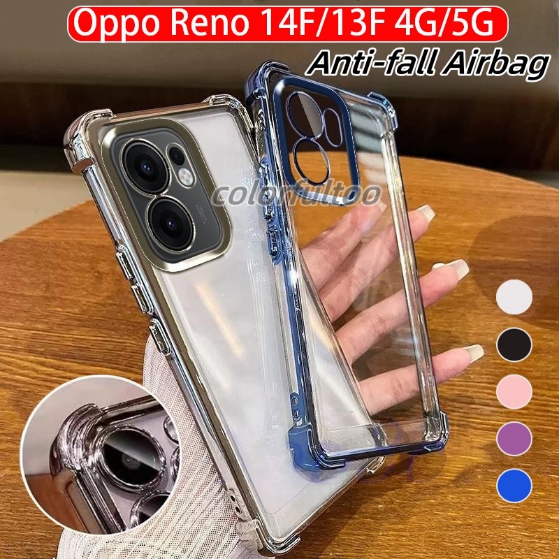 Ốp Oppo Reno 14F Cho Oppo Reno 14F 13F 13 F Reno13F Reno14F 4G 5G Mạ Silicon TPU Chống Sốc Trong Suố